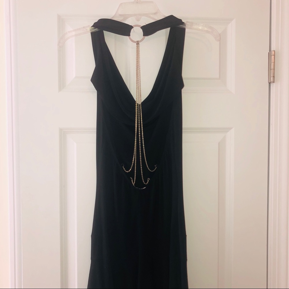 Low back sexy black dress